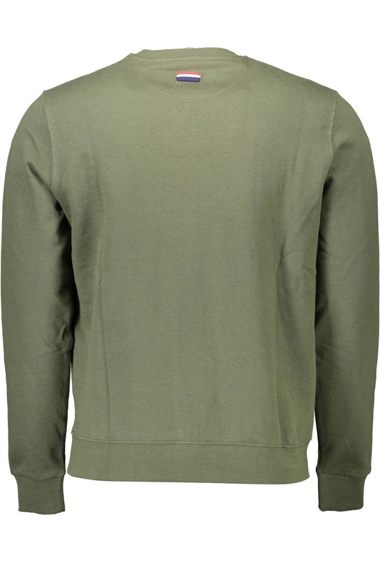 Green Cotton Men Sweater