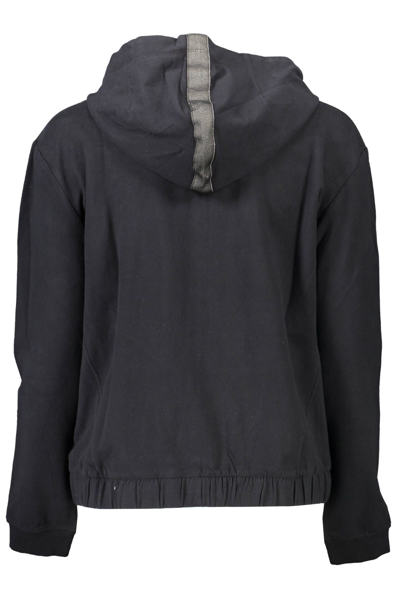 Black Cotton Women Hoodie