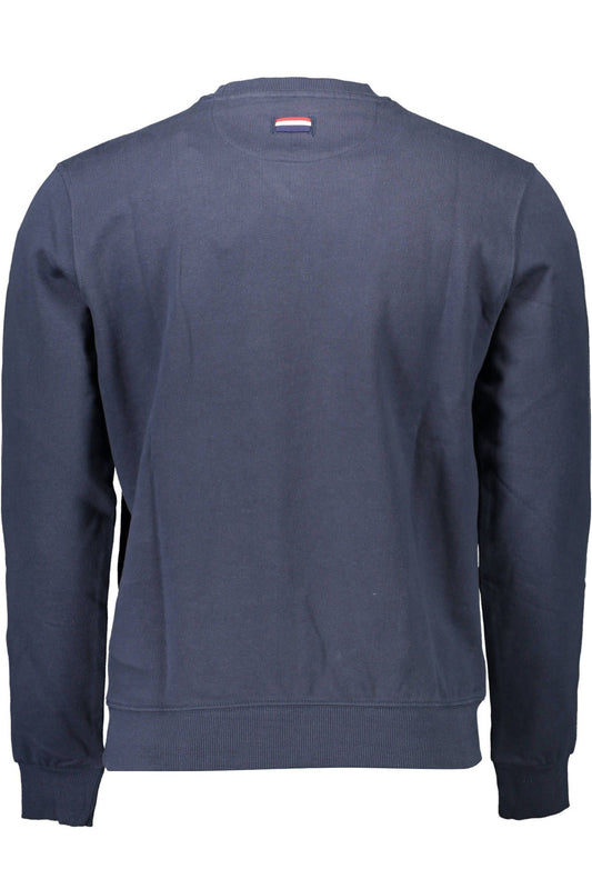 Blue Cotton Men Sweater