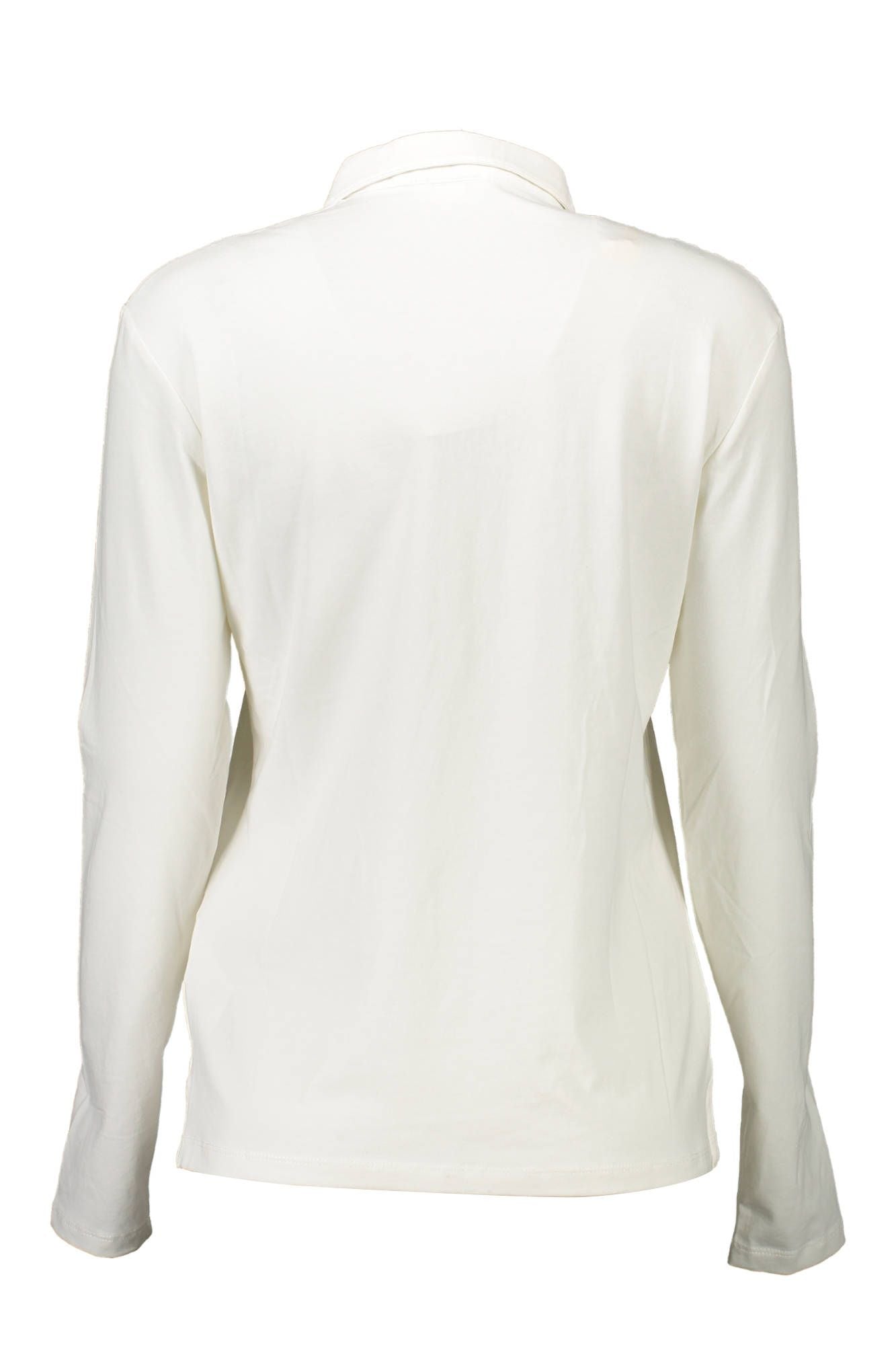 White Cotton Women Polo Shirt