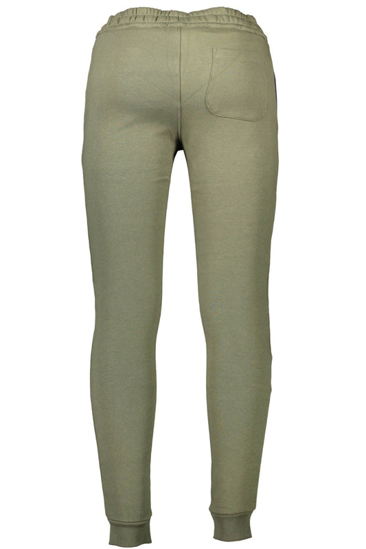 Green Cotton Men Trouser