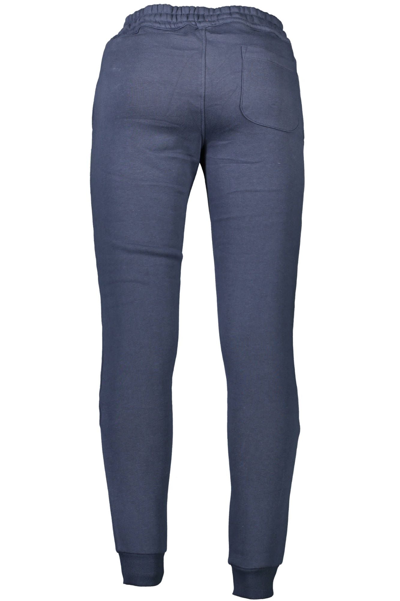 Blue Cotton Men Trouser
