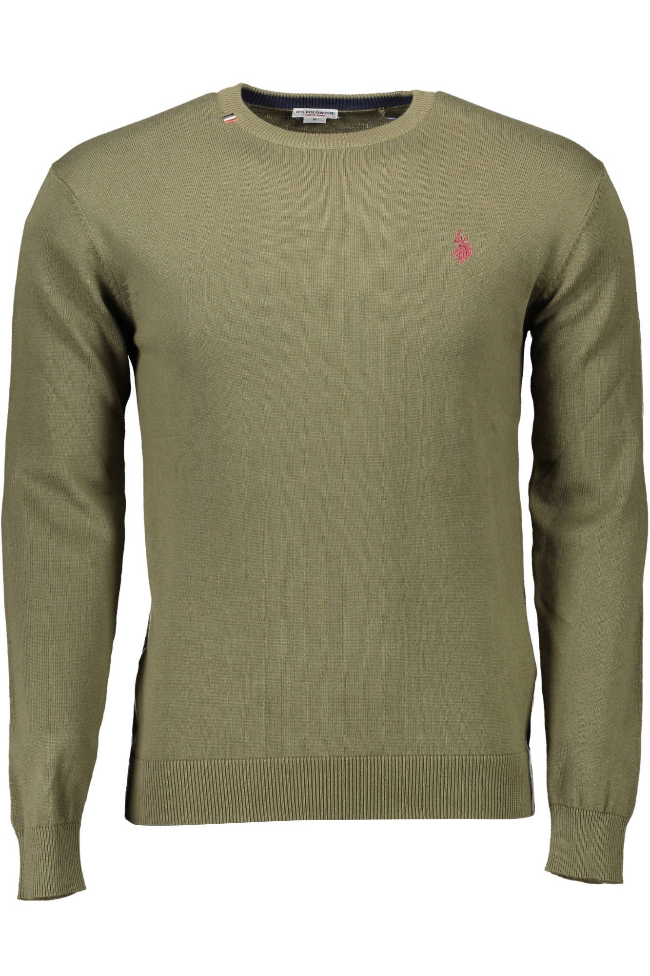 Green Cotton Men Sweater