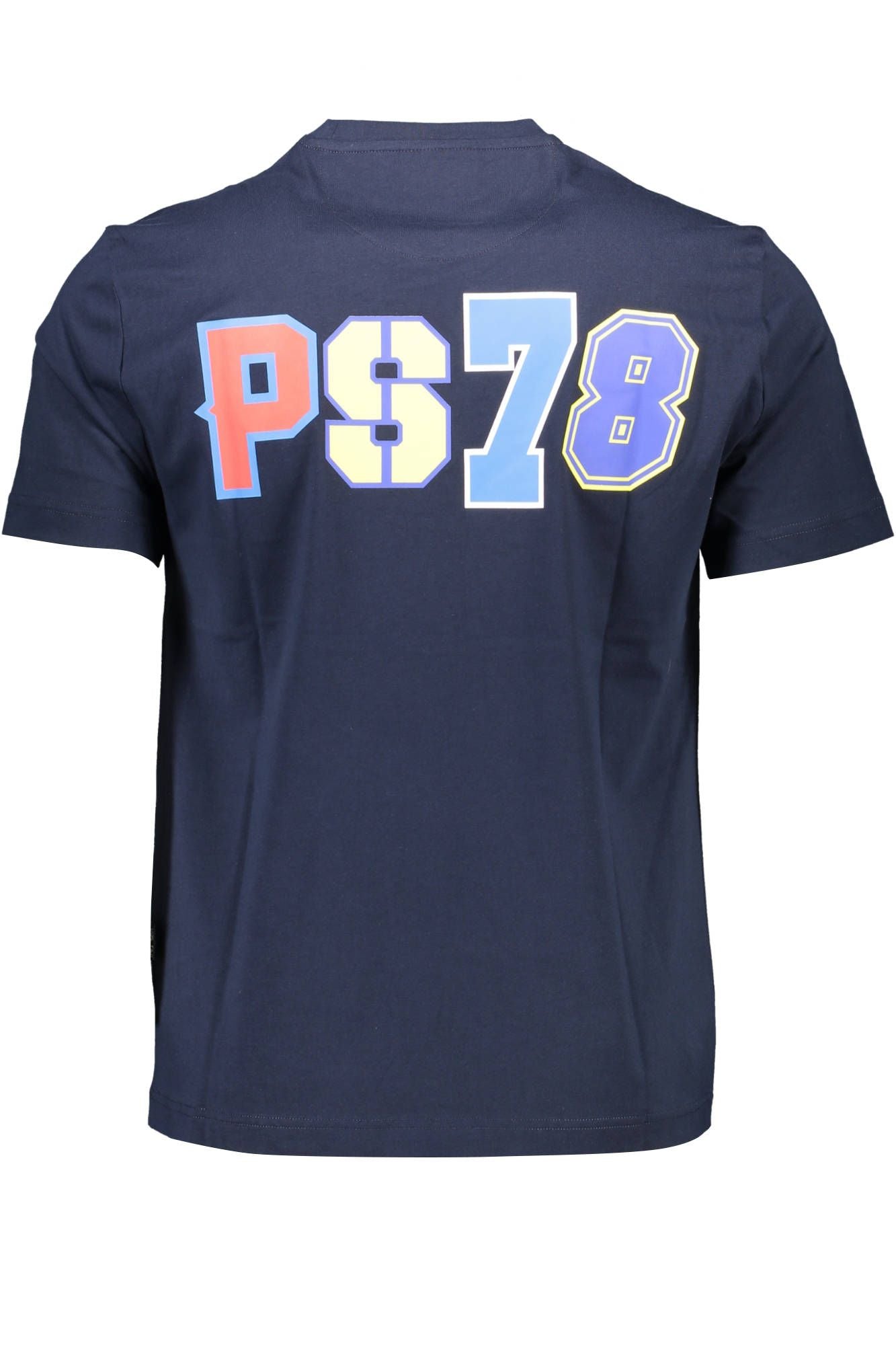 Blue Cotton Men T-Shirt