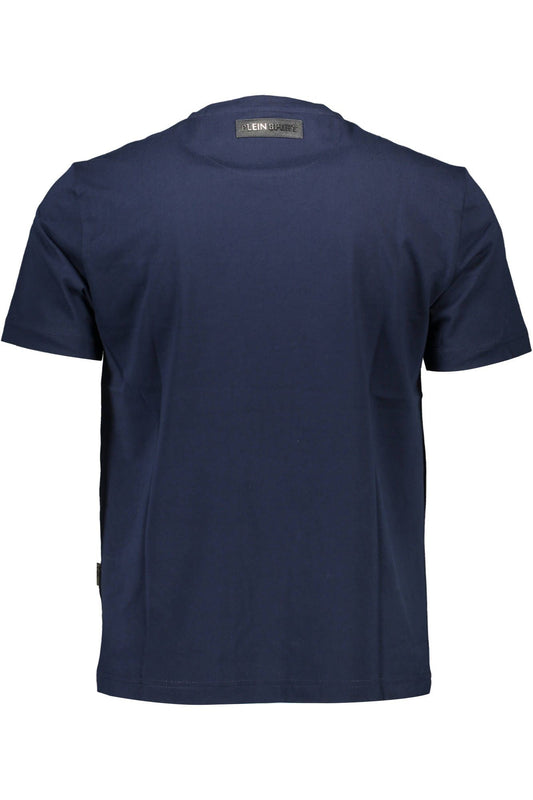 Blue Cotton Men T-Shirt