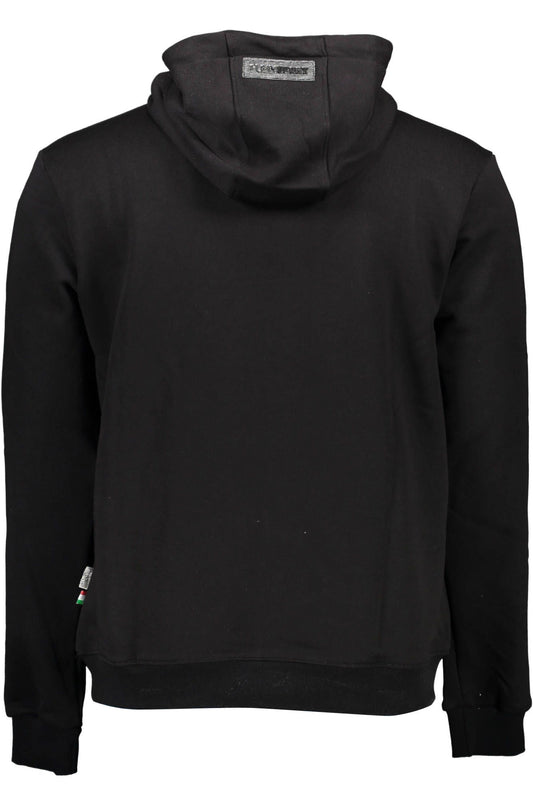 Black Cotton Men Sweater