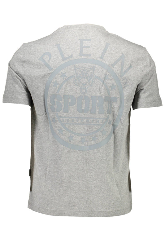 Gray Cotton Men T-Shirt