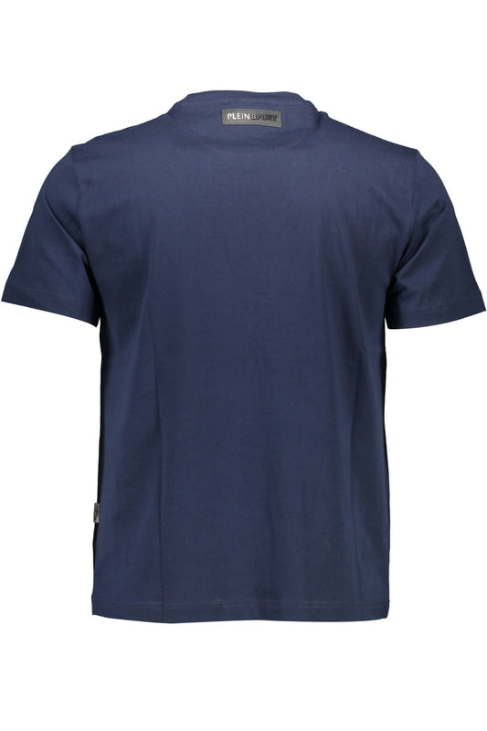 Blue Cotton Men T-Shirt