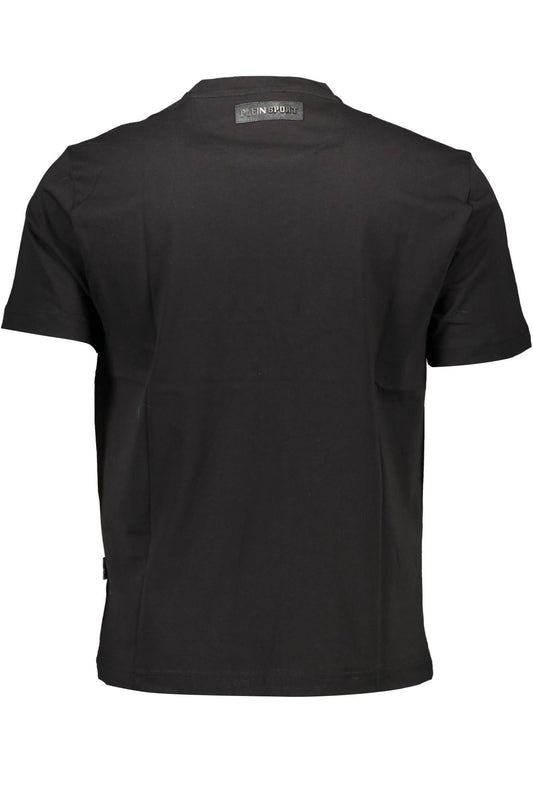 Black Cotton Men T-Shirt