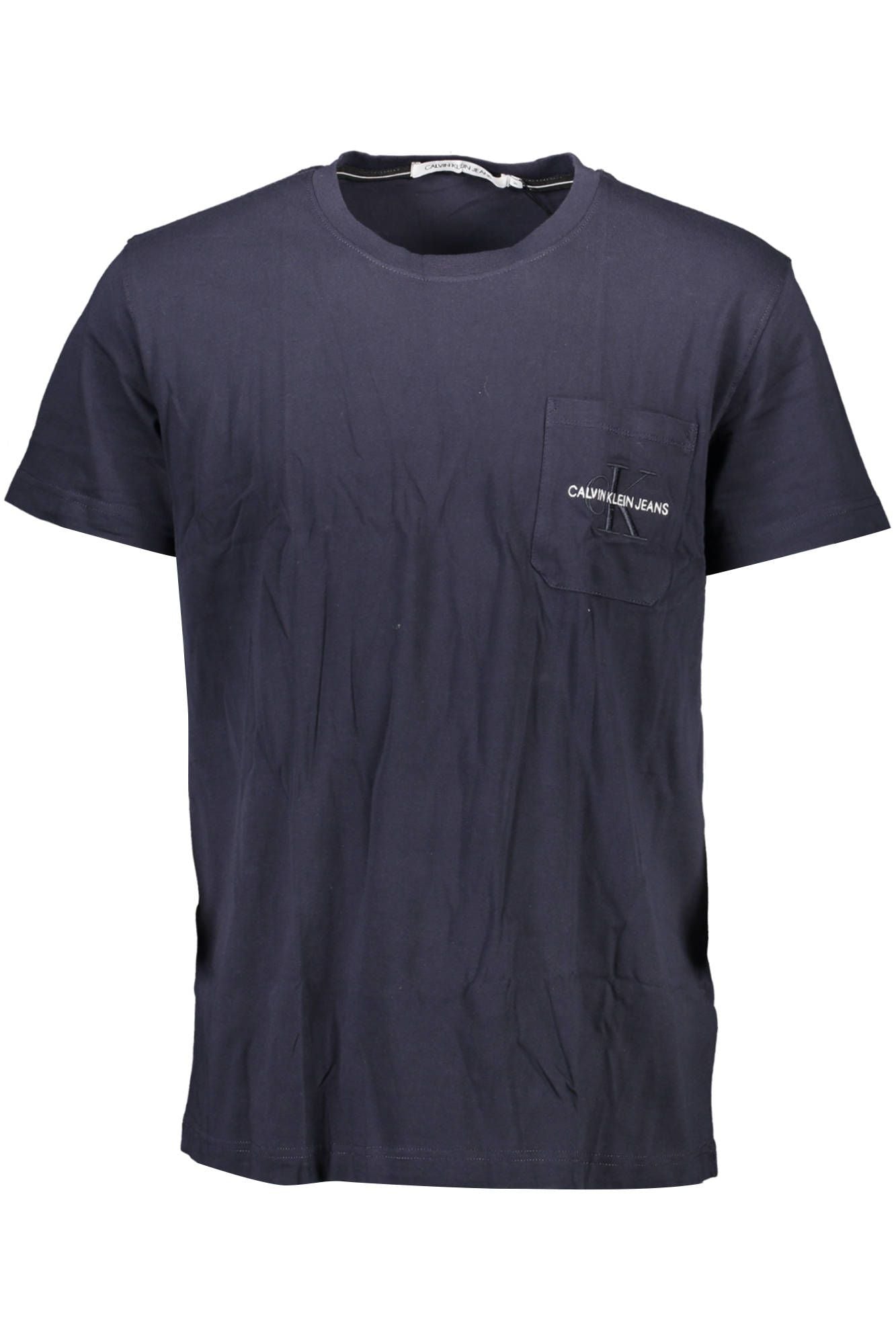Blue Cotton Men T-Shirt