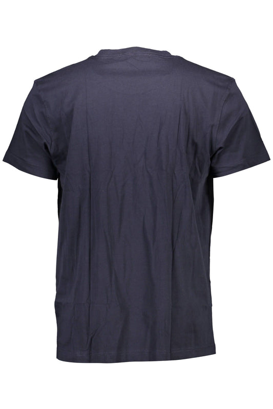 Blue Cotton Men T-Shirt