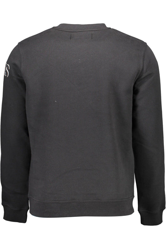 Black Cotton Men Sweater