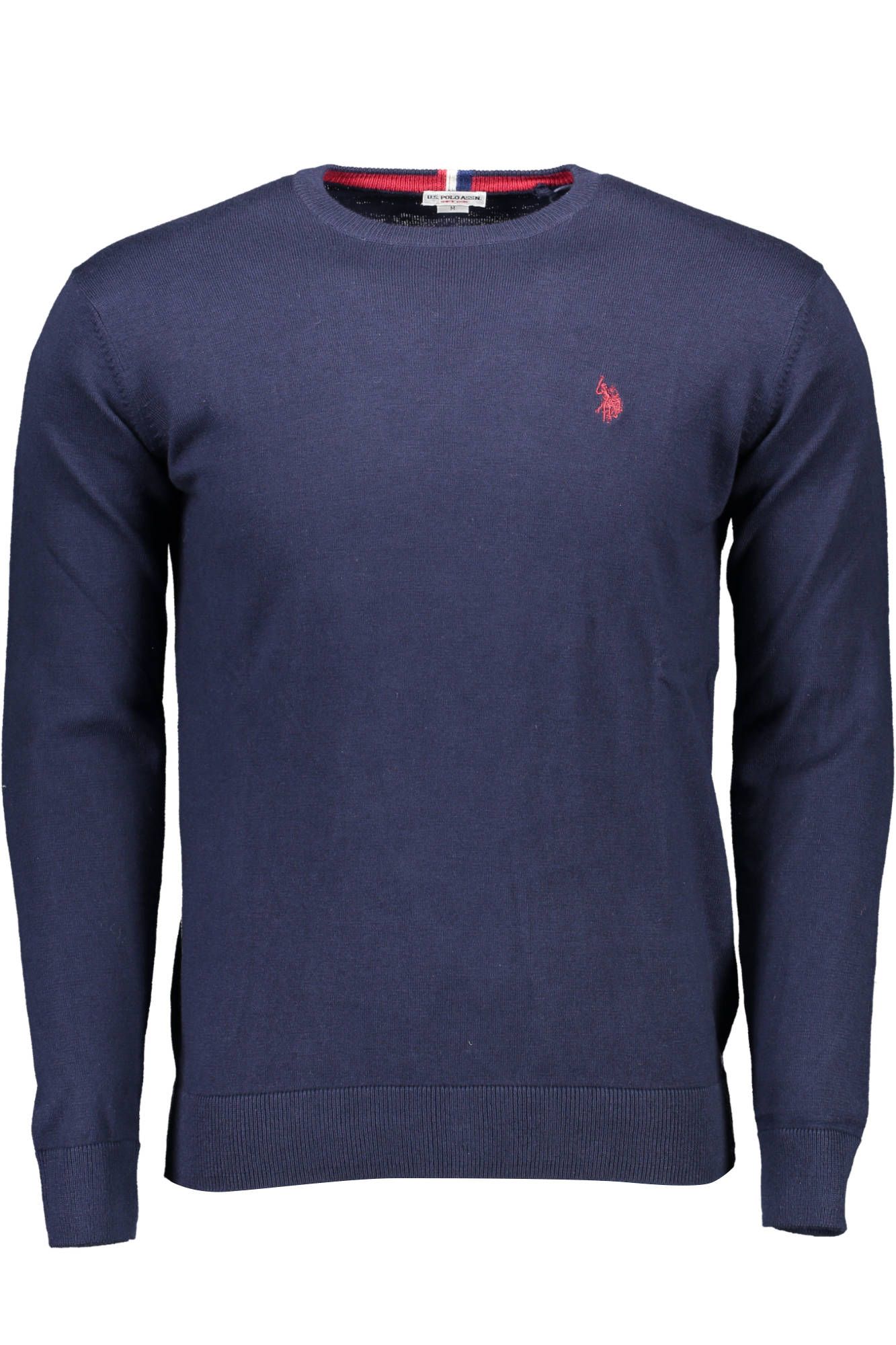 Blue Cotton Men Sweater