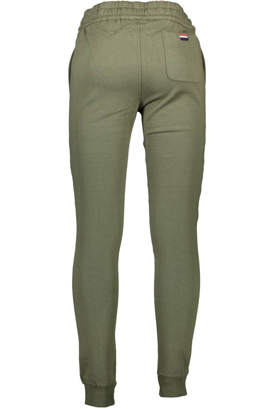 Green Cotton Men Sports Trouser