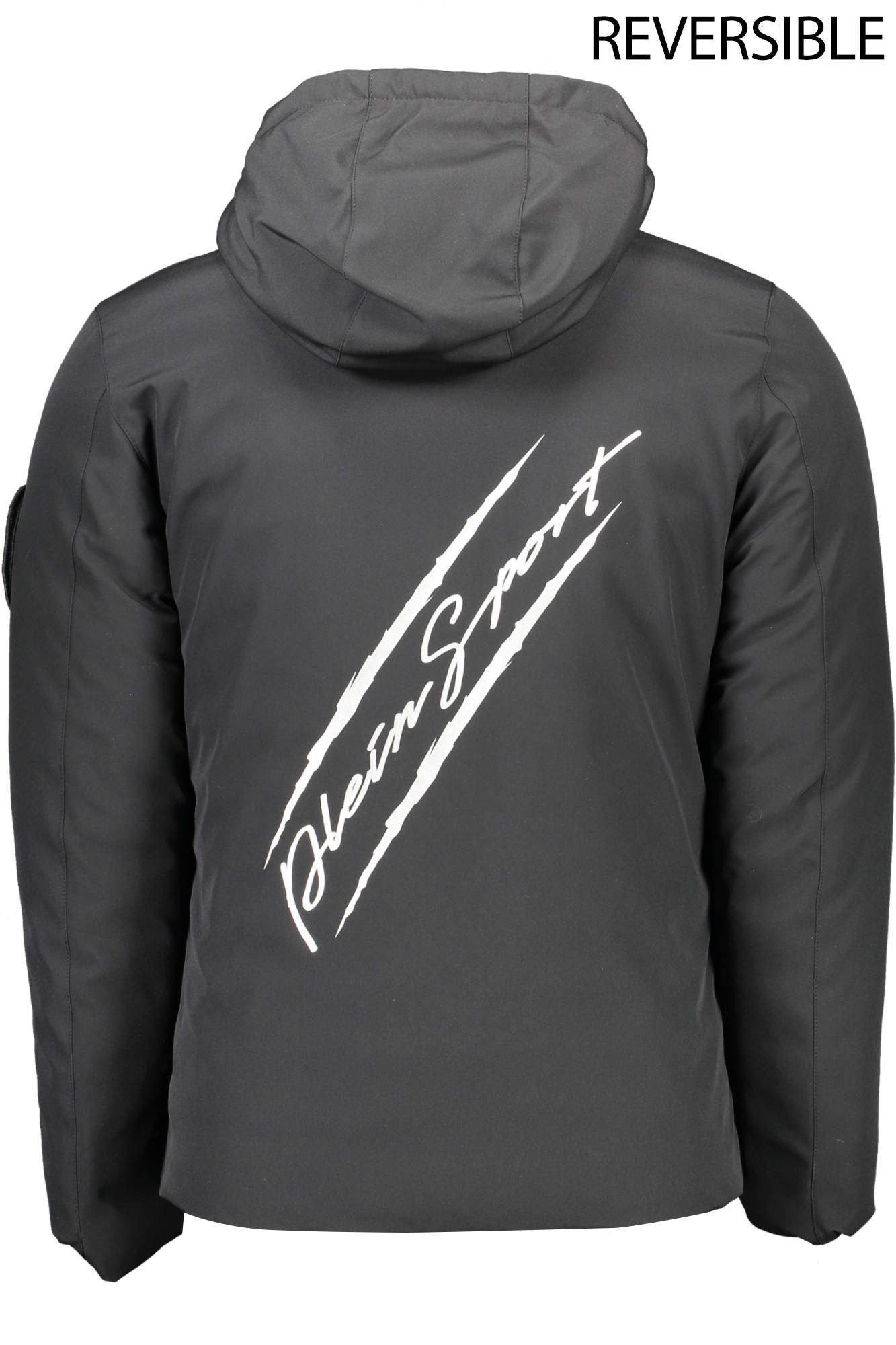 Black Polyester Men Jacket