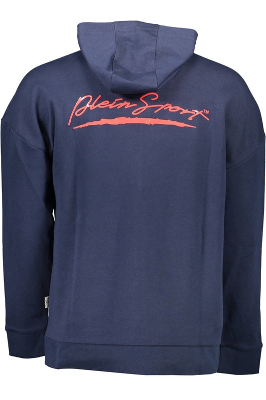 Blue Cotton Men Sweater