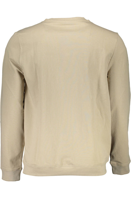 Beige Cotton Men Sweater
