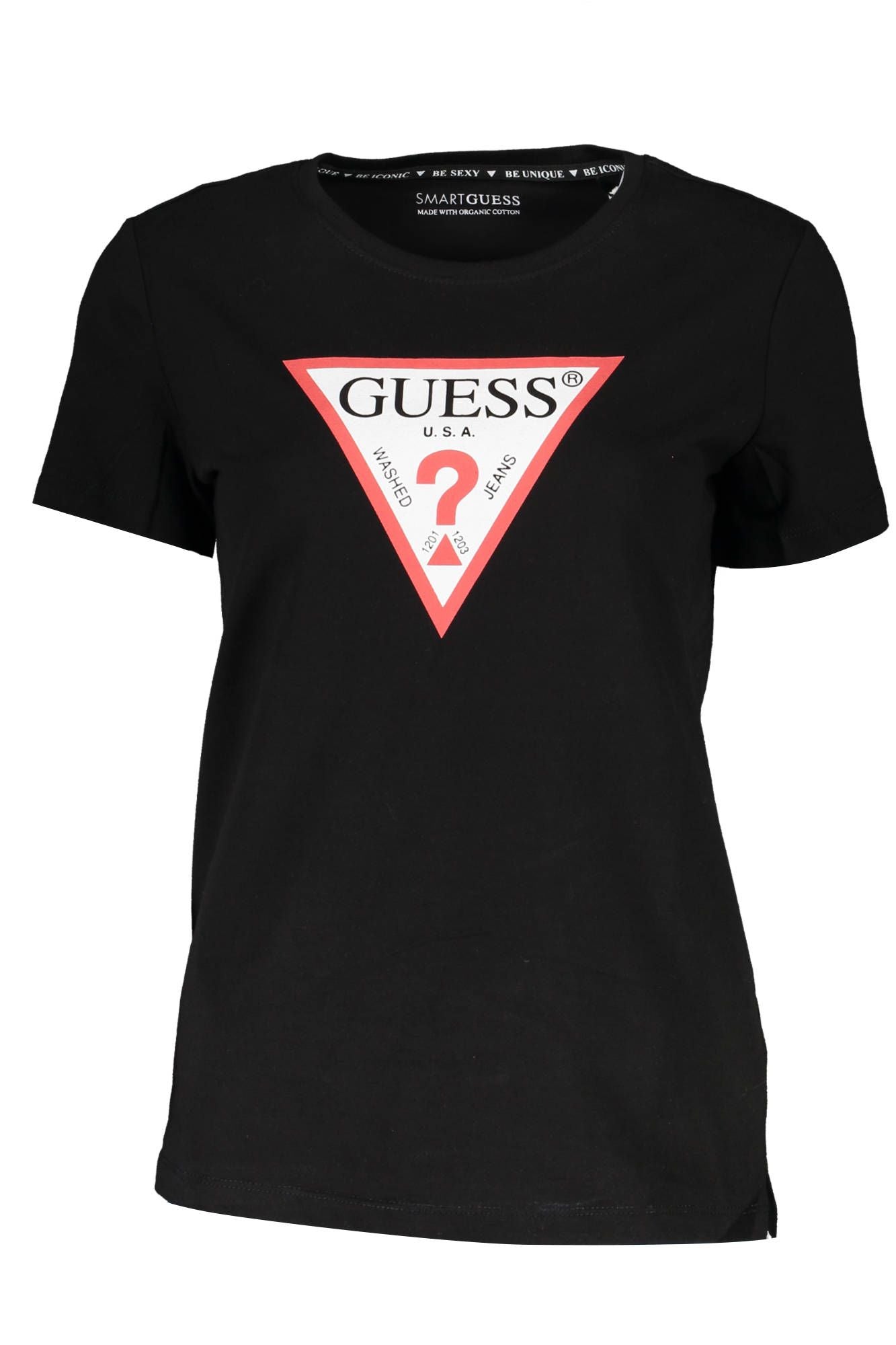 Black Cotton Women T-Shirt