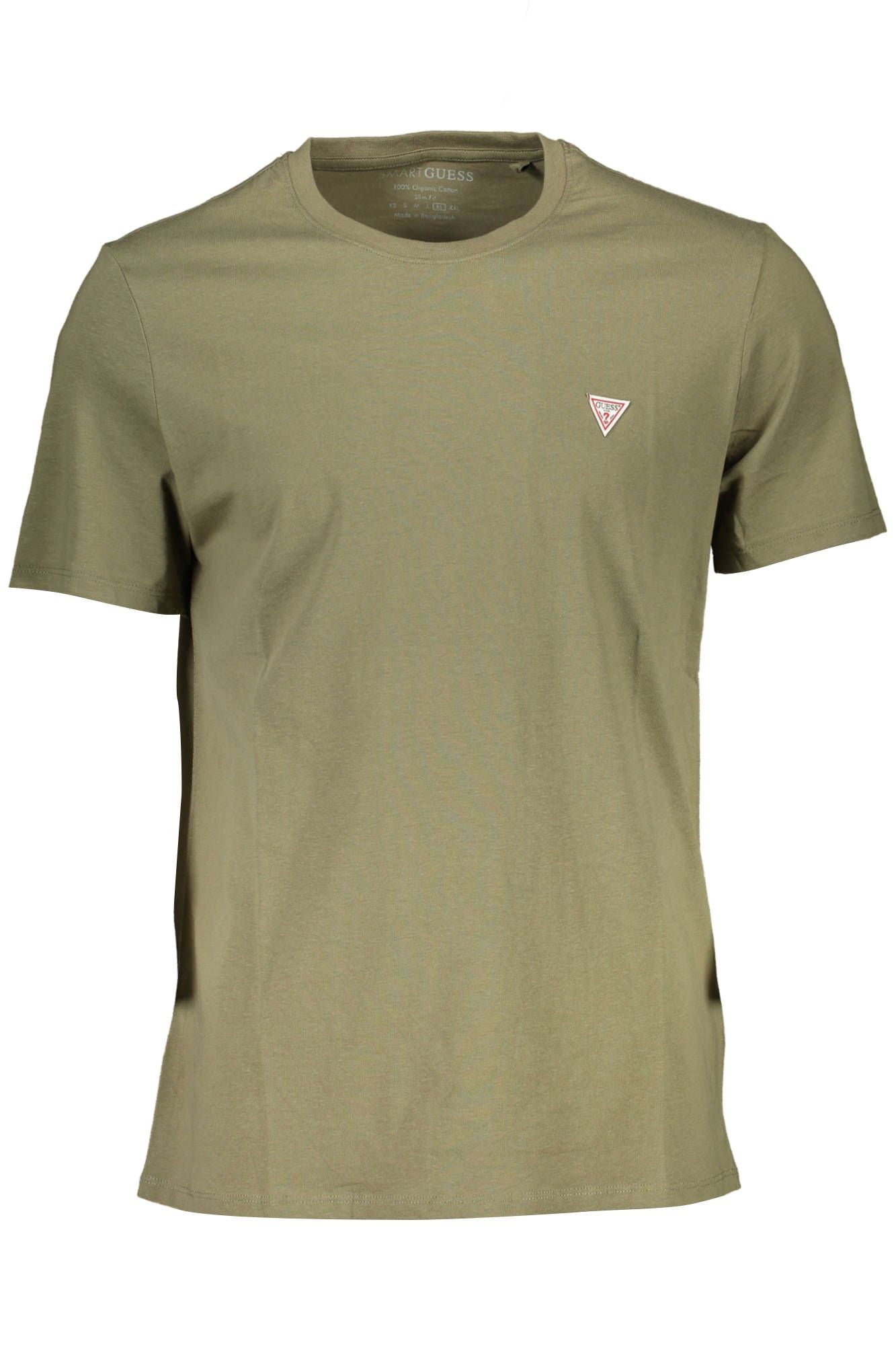 Green Cotton Men T-Shirt