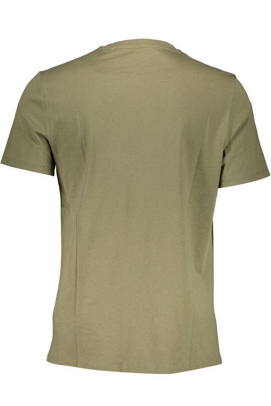 Green Cotton Men T-Shirt