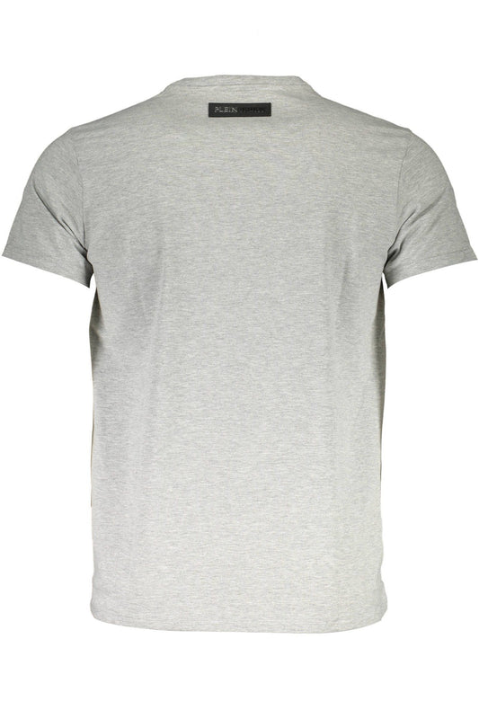 Gray Cotton Men T-Shirt