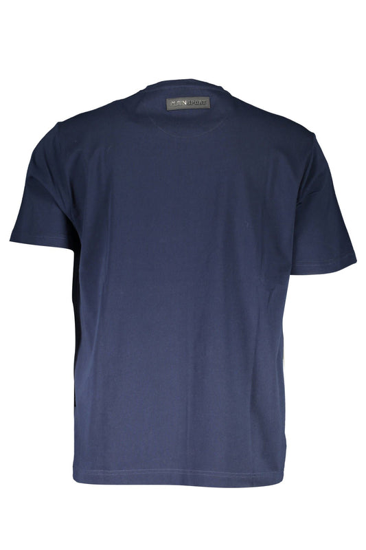 Blue Cotton Men T-Shirt