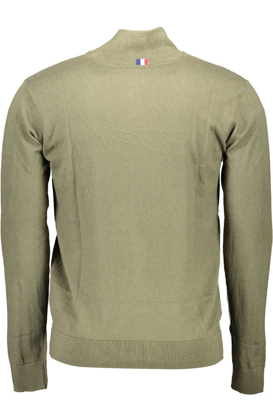 Green Cotton Men Sweater