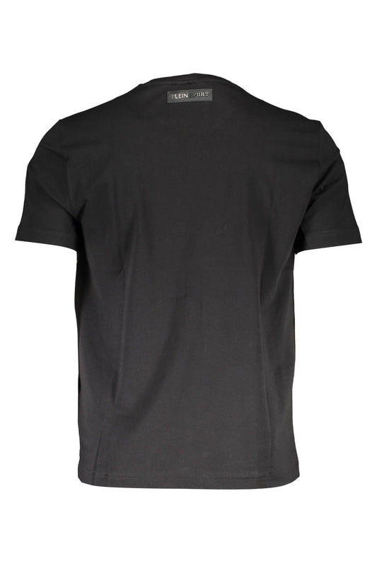 Black Cotton Men T-Shirt