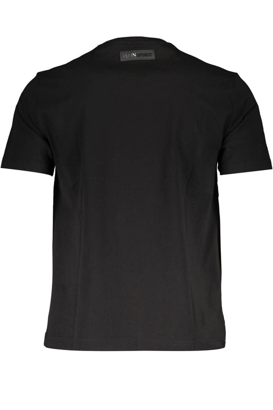 Black Cotton Men T-Shirt