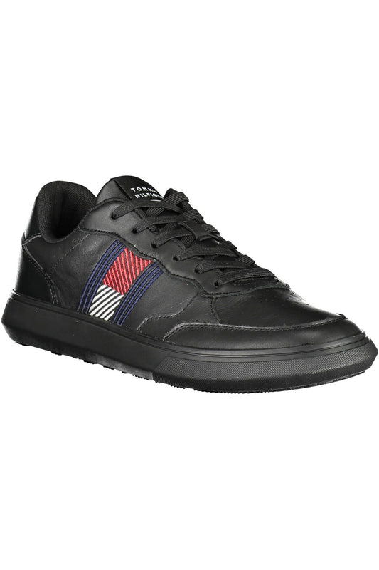 Black Leather Men Sneaker