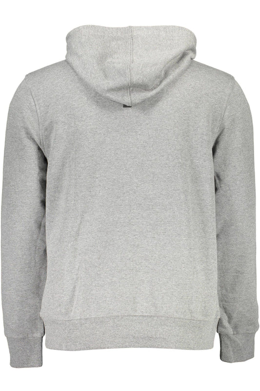 Gray Cotton Men Sweatshirt