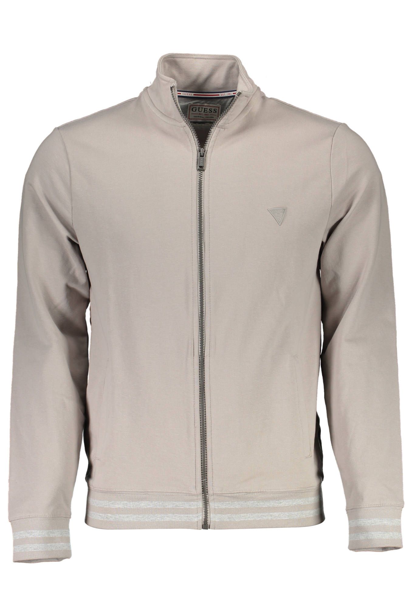 Beige Cotton Men Sweater