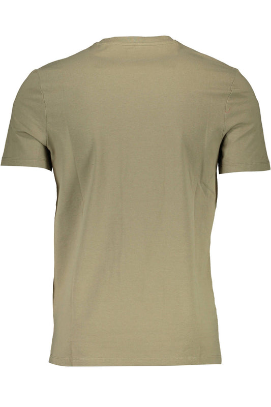 Green Cotton Men T-Shirt