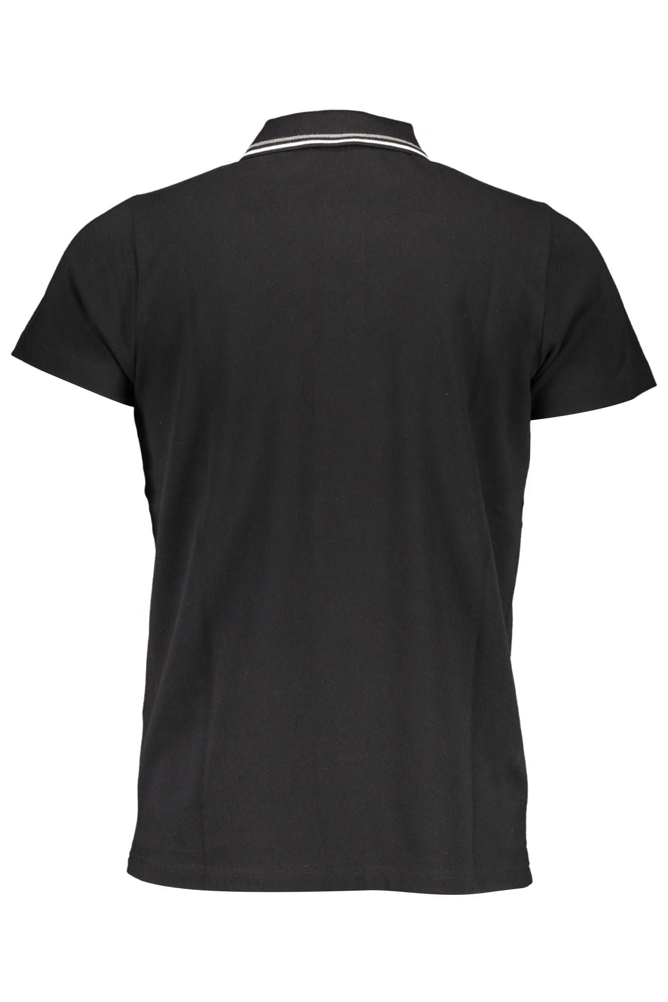 Black Cotton Men Polo Shirt