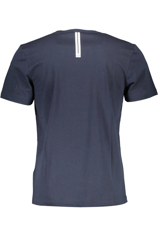 Blue Cotton Men T-Shirt