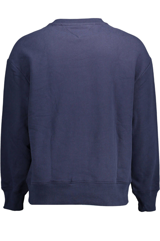 Blue Cotton Men Sweater