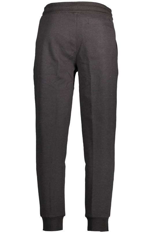 Black Cotton Men Sports Trouser