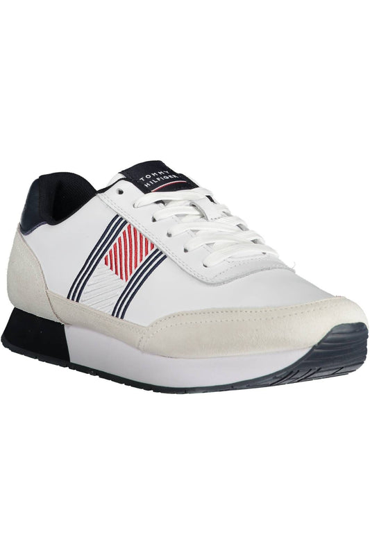 White Polyester Men Sneaker