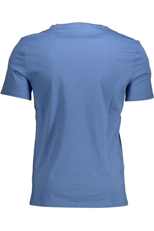 Blue Cotton Men T-Shirt