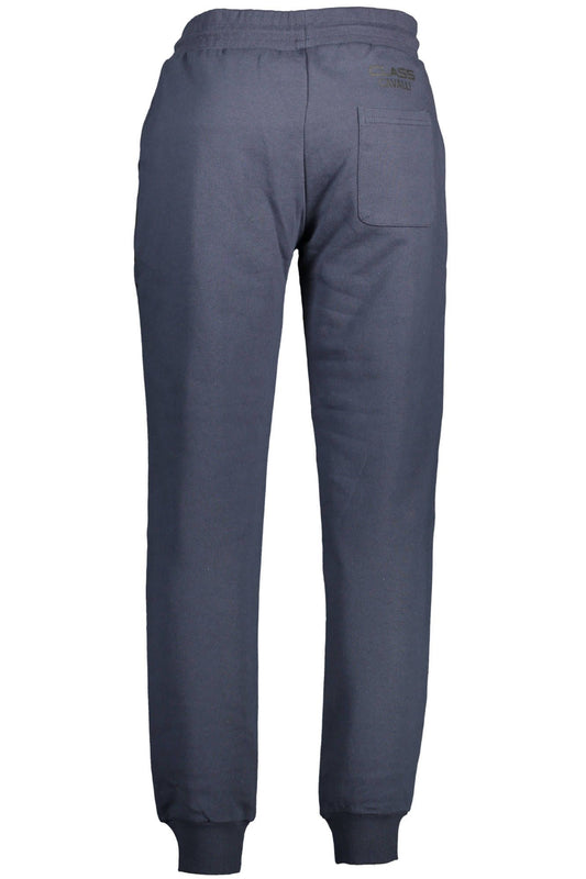 Blue Cotton Men Trouser