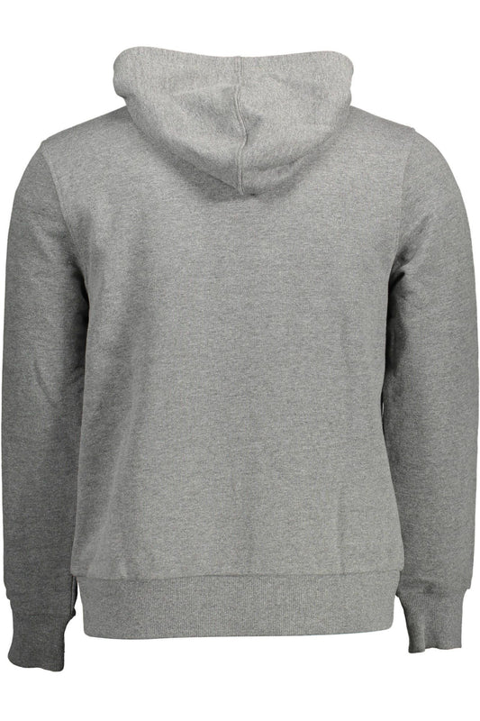 Gray Cotton Men's Hooded Sweater