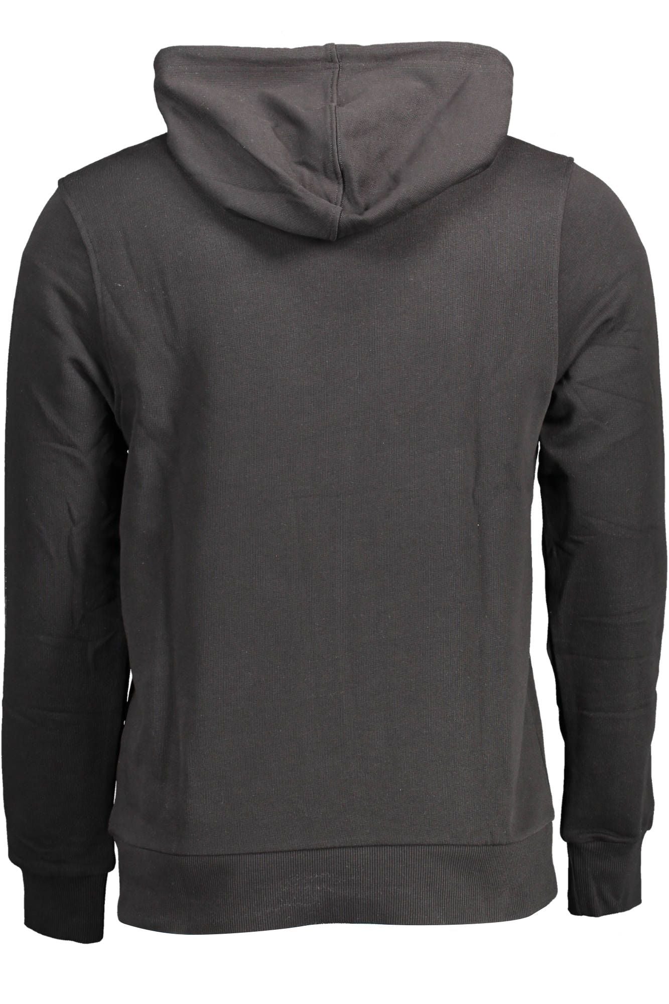 Black Cotton Men Sweatshirt