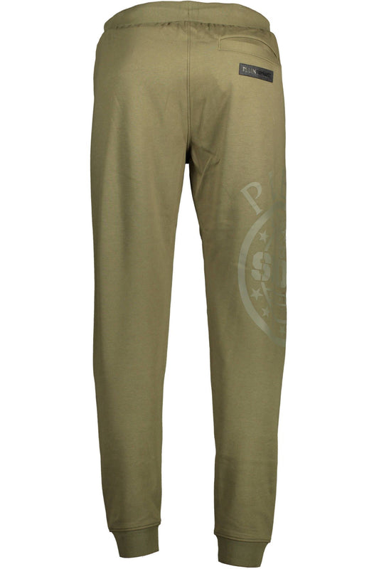 Green Cotton Men Pant