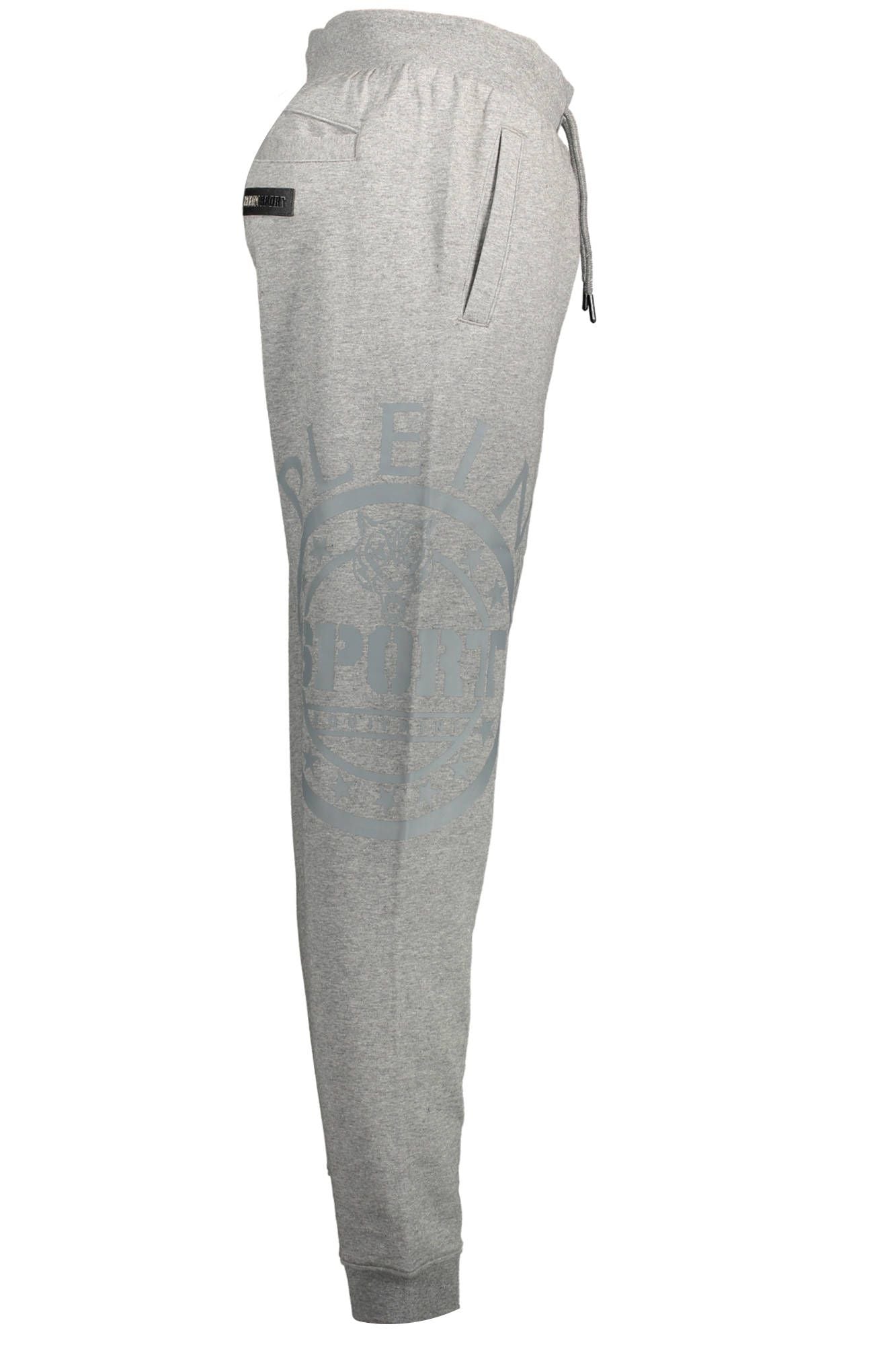 Gray Cotton Men Sports Trouser