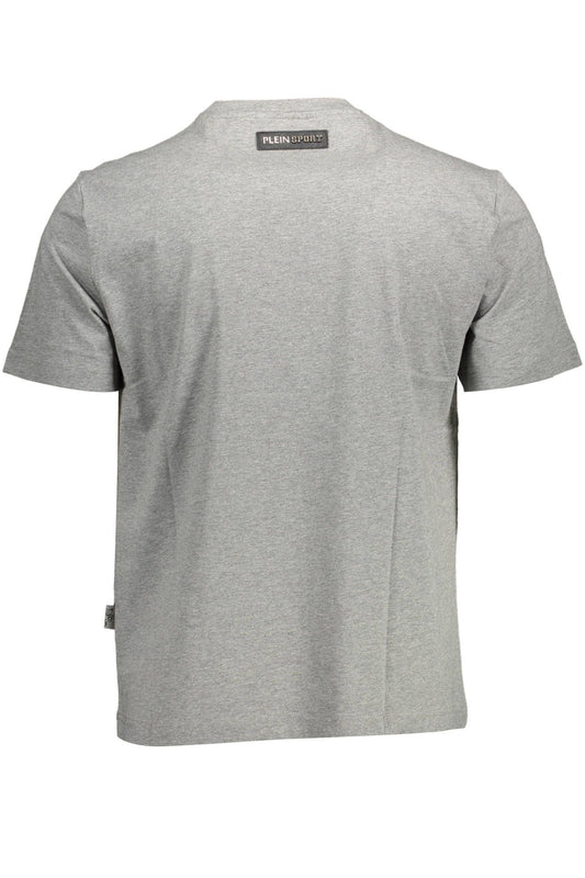 Gray Cotton Men T-Shirt