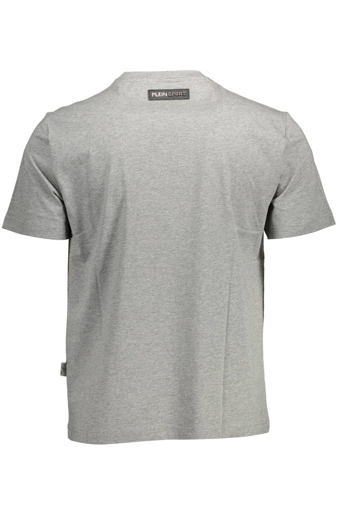 Gray Cotton Men T-Shirt
