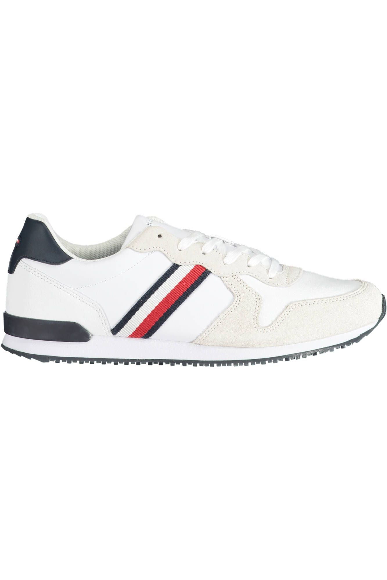 White Polyester Men Sneaker