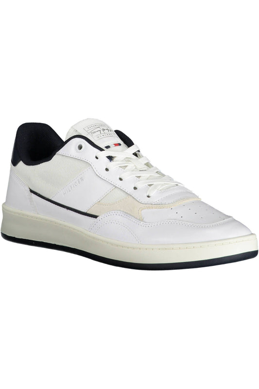 White Polyester Men Sneaker