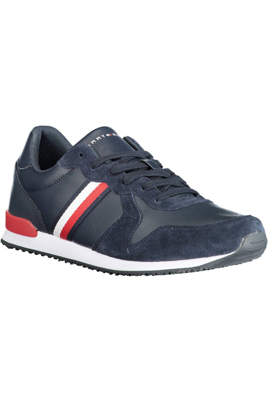 Blue Polyester Men Sneaker