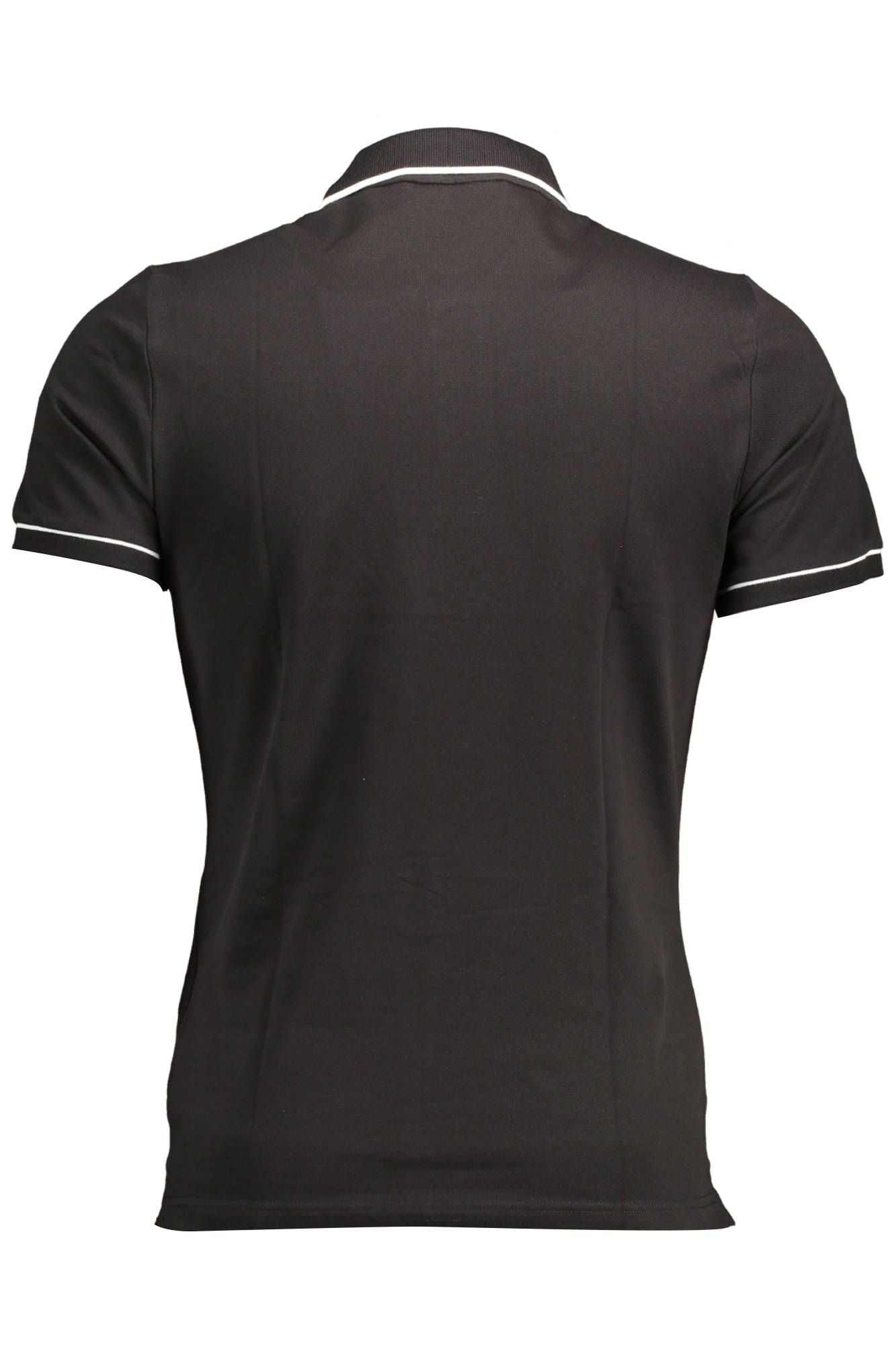 Black Cotton Men Polo Shirt